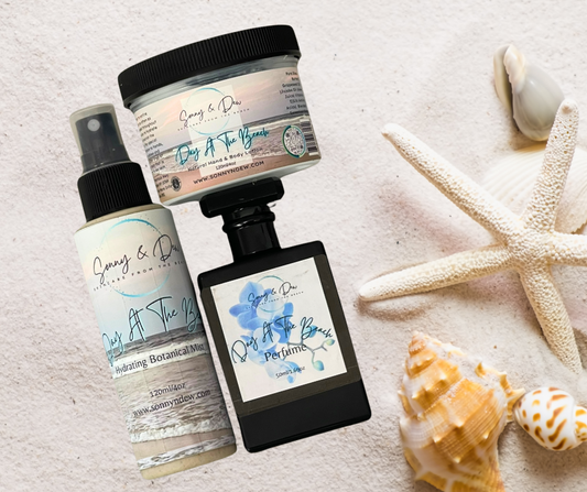  Dive into the splendor of our Day At The Beach 3-piece Perfume Set – your ultimate gateway to oceanic bliss, rain or shine! Whether you're craving the sandy embrace of shores or the invigorating sea breeze, this set is your exclusive invitation to paradise.