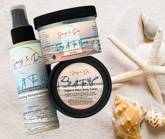 Introducing our Day At The Beach 3 Piece Body Set with Exfoliation Scrub, your ultimate companion for a day of seaside bliss no matter where you are. Immerse yourself in the refreshing scent of jasmine and mandarin as you indulge in the luxurious products of this set, designed to leave your skin feeling rejuvenated and beach-ready.