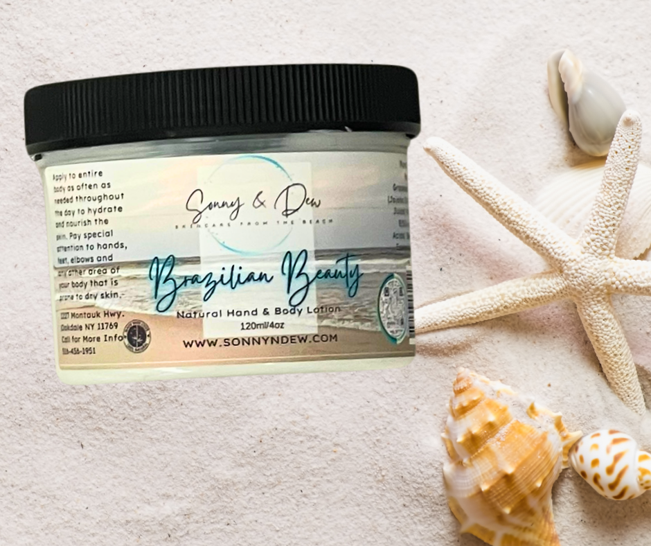 Embark on a sensory escape with our Brazilian Beauty Moisturizing Natural Body Lotion, a captivating fragrance that will instantly transport you to a mental vacation! Pronounced "boom boom," this lotion is a celebration of the Brazilian obsession with the bum bum—a symbol of confidence, beauty, and sensuality.